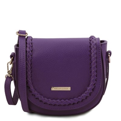 TL Bag - шкіряна сумка для плечей TL142218 Фіолетова TL142218 фото