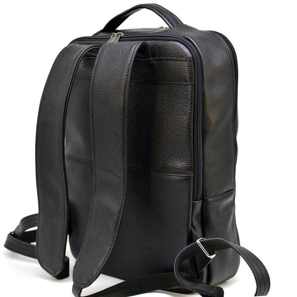 Міський шкіряний чоловічий рюкзак чорний TARWA FA-7280-3md RA-7280-3md фото