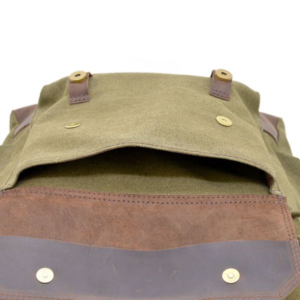 Міський рюкзак Урбан в комбінації тканина канвас та шкіра TARWA RН-6680-4lx RН-6680-4lx фото