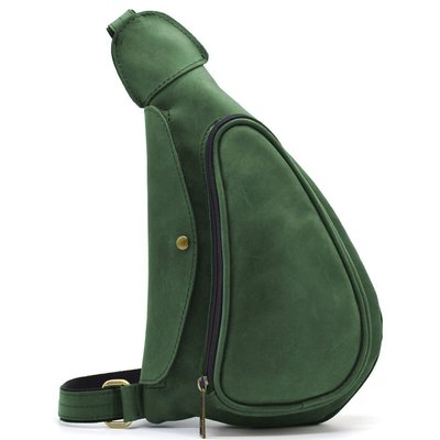 Зелена сумка рюкзак слінг шкіряна на одне плече RE-3026-3md TARWA RE-3026-3md фото