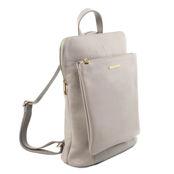TL Bag - м'який шкіряний рюкзак для жінок TL141682 Світло -сірий TL141682 фото