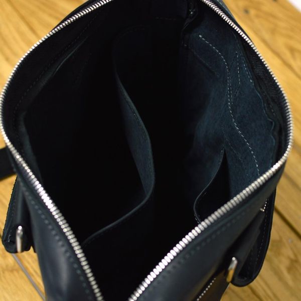Чоловіча шкіряна сумка А4 чорна для макбука 13" з ручками TARWA RA-7427-4sa RA-7427-4sa фото