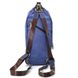 Слінг-рюкзак із синього канвасу та синьої шкіри крейзі хорс RKk-2017-4lx TARWA RKk-2017-4lx фото 2