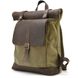 Ролл-ап рюкзак з кінської шкіри та канвас TARWA ROc-5191-3md RGc-5191-3md фото 1