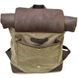 Ролл-ап рюкзак з кінської шкіри та канвас TARWA ROc-5191-3md RGc-5191-3md фото 7
