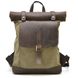 Ролл-ап рюкзак з кінської шкіри та канвас TARWA ROc-5191-3md RGc-5191-3md фото 4