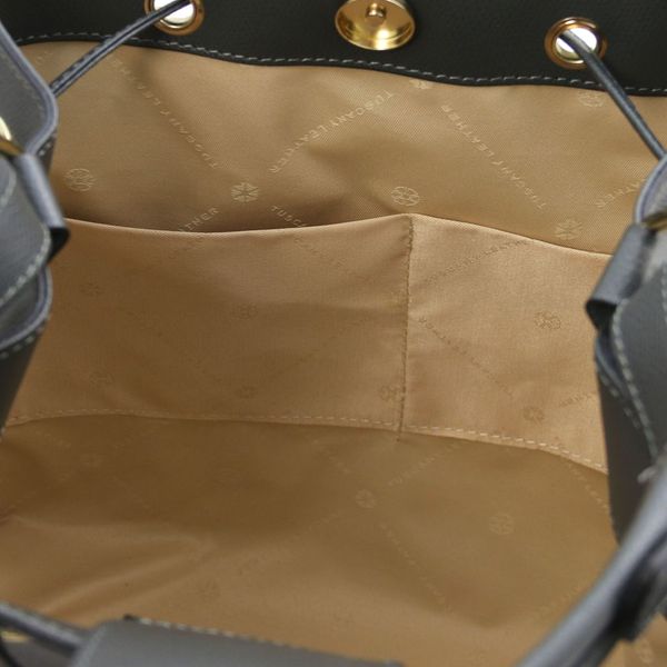 Minerva - шкіряна сумка відро (баклет) TL142145 Сірий TL142145 фото