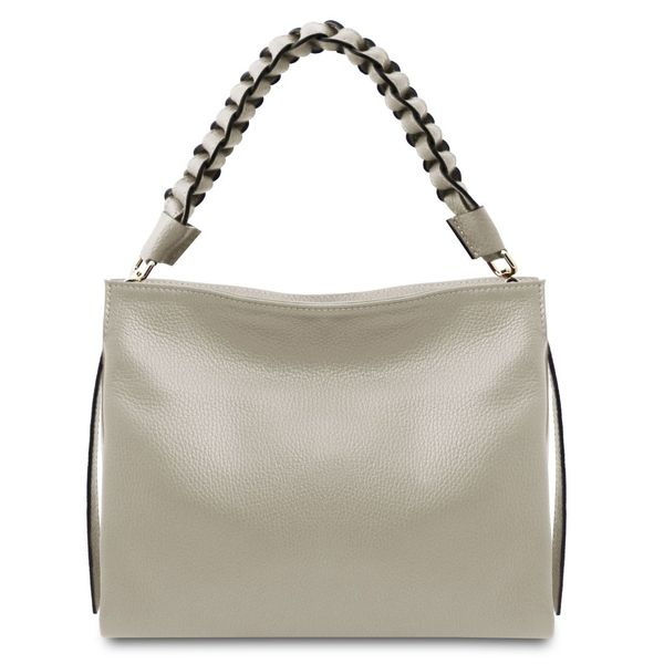 TL Bag - М'яка шкіряна сумка для плечей TL142292 Світло -сірий TL142292 фото