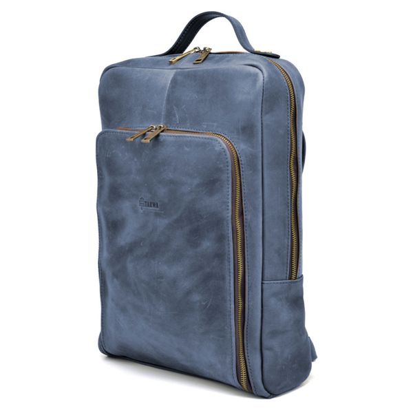 Рюкзак для ноутбука 15 дюймів RK-1240-4lx у синій шкірі крейзі хорс 82980 фото