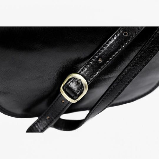 Шкіряна сумка кросбоді жіноча Time Resistance 5233201- Moonfleet - чорна 5218501 фото