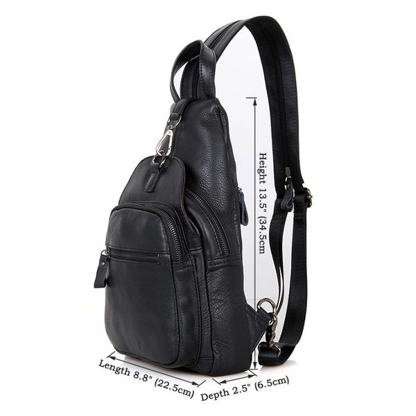 Чорний шкіряний рюкзак John McDee 4005 чорний JD4005A фото