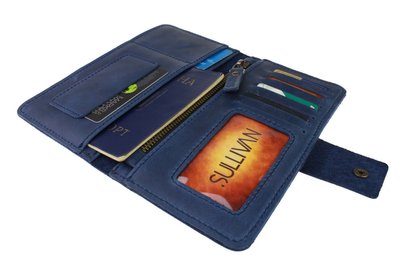 Гаманець жіночий під паспорт SULLIVAN 80227(10) синій 80227(10) фото