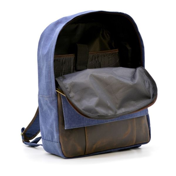 Молодіжний рюкзак канвас з шкіряними вставками RK-7224-4lx TARWA RK-7224-4lx фото