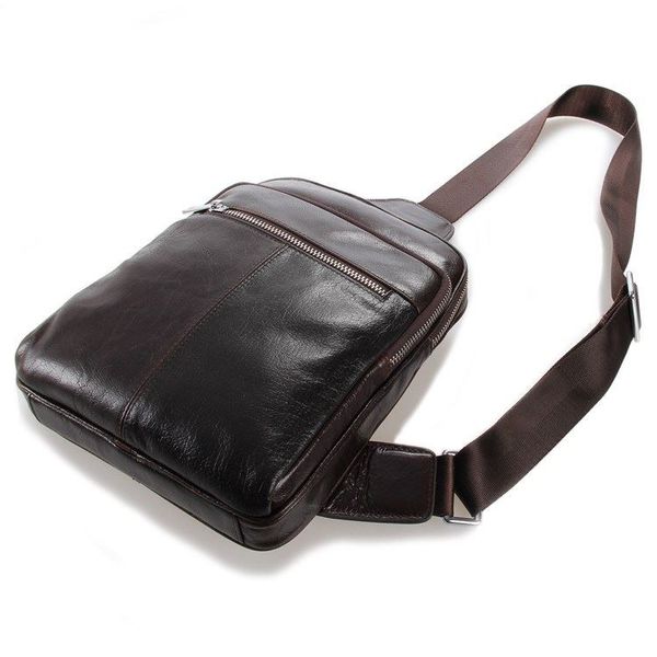 Шкіряний компактний міський рюкзак на одну шлею - моношлейка 7216С JD7216C фото