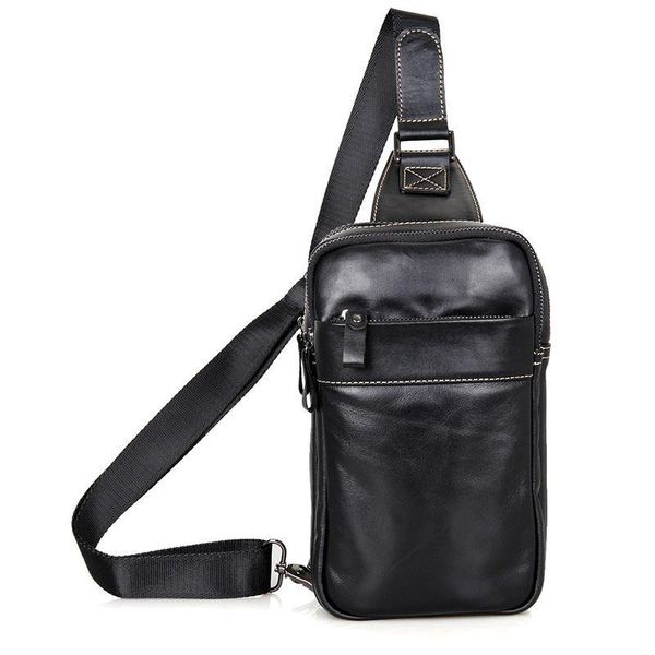 Стильний шкіряний міні-рюкзак на одній шлеї бренду John McDee JD4002A фото