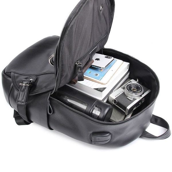 Повсякденний рюкзак JD2018A з натуральної шкіри з вбудованою функцією USB JD2018A фото