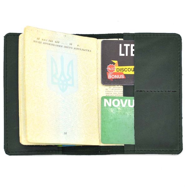 Шкіряна обкладинка на паспорт, військовий квиток TARWA RE-passp зелена RE-passp фото