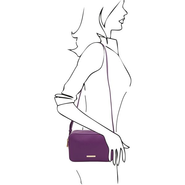 TL Bag - шкіряна сумка для плечей TL142290 Фіолетова TL142290 фото