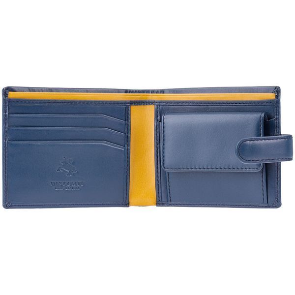 Фотографія Гаманець чоловічий Visconti PM100 Vincent c RFID (Blue Mustard) PM100 BL/MT - купити PM100 BL/MT за 1 990 грн