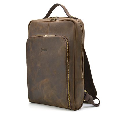 Шкіряний рюкзак для ноутбука 14" RC-1239-4lx TARWA коричневий 82913 фото