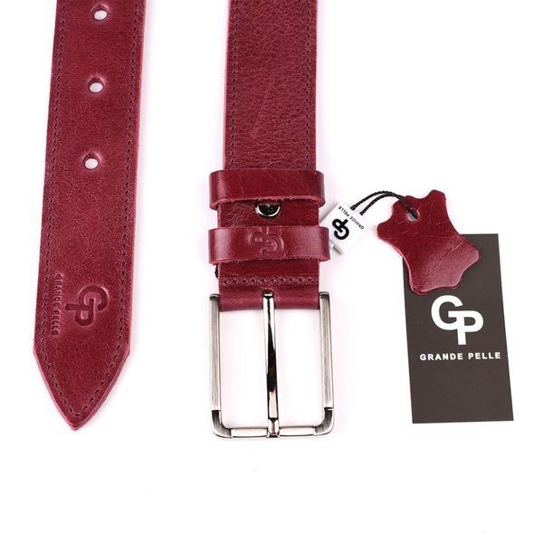 Фотографія Шкіряний ремінь GP Grande Pelle 36101250006 марсала 36101250006 - купити 85402 за 791 грн