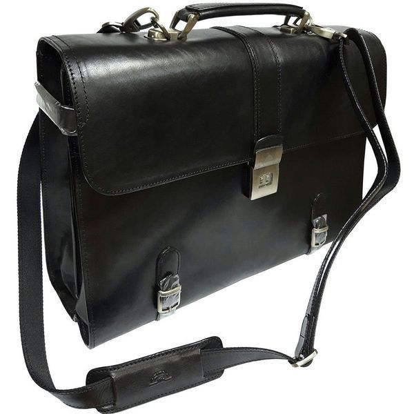Фотографія Шкіряний портфель Italico 9156 nero чорний Italico9156nero - купити 84801 за 24 733 грн