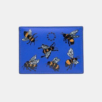 Фотографія Шкіряний кардхолдер Yoshi Y1218 (Blue Sweet Bees) Y1218 BEES 37 - купити 95763 за 950 грн