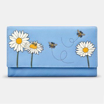 Фотографія Жіночий шкіряний гаманець Yoshi Y1030 Hodson (Bee Happy Blue) Y1030 BEE 21 - купити 95762 за 1 950 грн