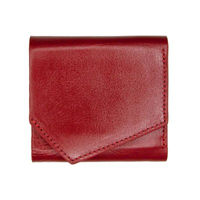Шкіряний гаманець Mini з асиметричним клапаном 57066010 червоний 82909 фото