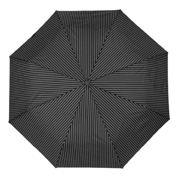 Фотографія Парасолька чоловіча Fulton G818-019214 Chelsea-2 City Stripe Black/Steel G818-019214 - купити 92237 за 2 200 грн