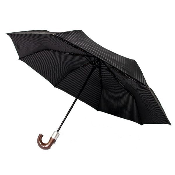 Фотографія Парасолька чоловіча Fulton G818-019214 Chelsea-2 City Stripe Black/Steel G818-019214 - купити 92237 за 2 200 грн