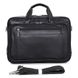 Стильна шкіряна сумка для ноутбука, чорний колір John McDee JD7367A JD7367A фото 3
