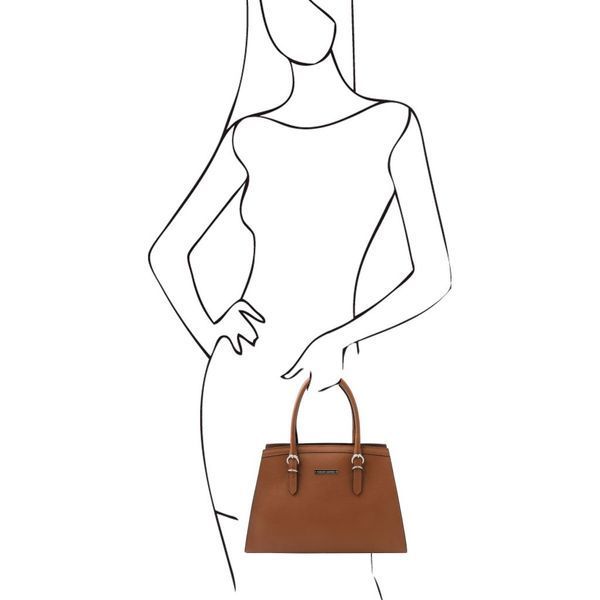 Фотографія TL Bag - шкіряна сумочка TL142147 COGNAC TL142147 - купити 2147_1_6 за 4 792 грн