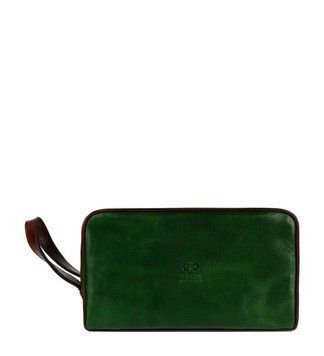 Фотографія Жіноча шкіряна косметичка Dopp Kit - All the Kings Men - Зелений колір - Time Resistance 5232101W 5232101W - купити 91645 за 5 980 грн