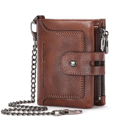 Чоловічий гаманець розкладний коричневий з ланцюжком TW230C Bull TW230C фото