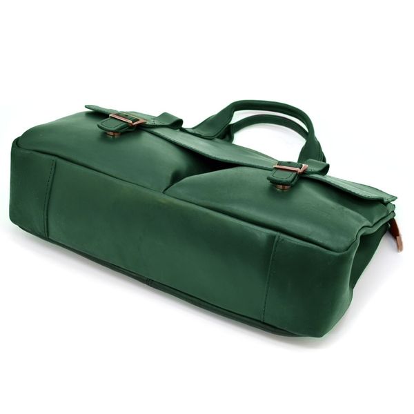 Чоловіча сумка для документів та ноутубка зелена TARWA RE-7107-3md GC-7107-3extra фото