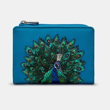 Фотографія Жіночий шкіряний гаманець Yoshi Y1275 Peacock Plume (Petrol Blue) Y1275 PCK 48 - купити 95808 за 2 050 грн