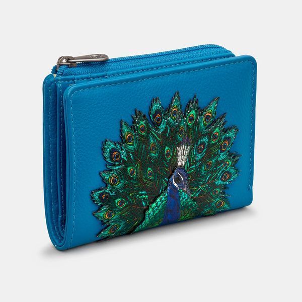 Фотографія Жіночий шкіряний гаманець Yoshi Y1275 Peacock Plume (Petrol Blue) Y1275 PCK 48 - купити 95808 за 2 050 грн