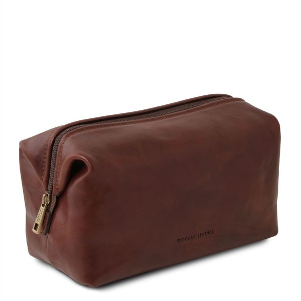 Smarty - шкіряна косметична сумка - великі розміри TL141219 коричневий TL141219 фото