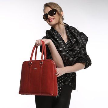 Фотографія Сумка шкіряна Contatto 9574-40 rosso червоний Contatto957440rosso - купити 83887 за 15 924 грн
