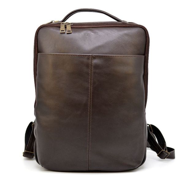 Шкіряний чоловічий рюкзак коричневий TARWA GC-7280-3md RA-7280-3md фото