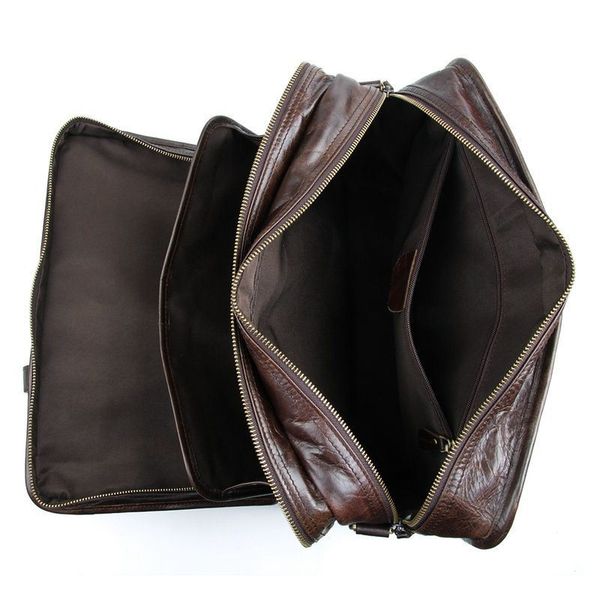Практична сумка для чоловіків з натуральної шкіри бренду John McDee 7345C JD7345C фото