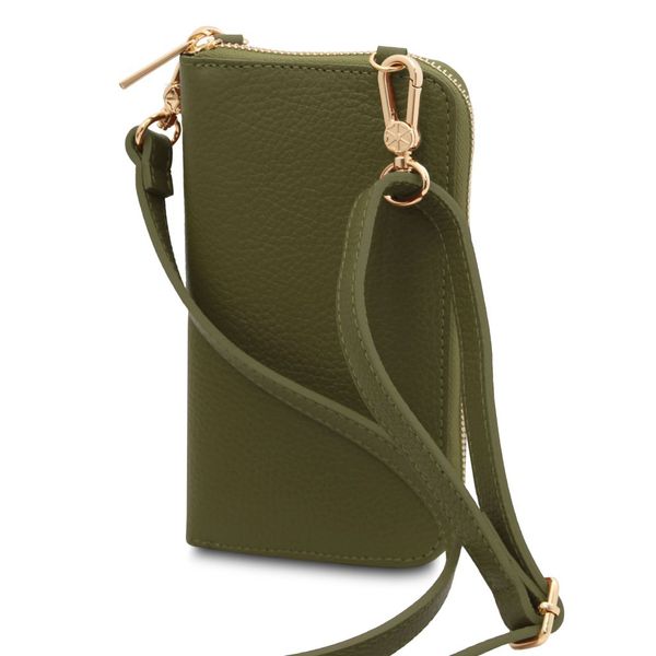 TL Bag - шкіряний гаманець з ремінцем TL142323 Лісовий зелений TL142323 фото