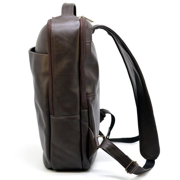 Шкіряний чоловічий рюкзак коричневий TARWA GC-7280-3md RA-7280-3md фото
