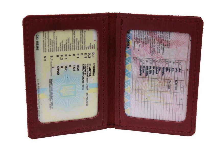 Обкладинка для водійських документів прав посвідчень ID паспорта SULLIVAN 50118 (5) марсала 50118(5) фото