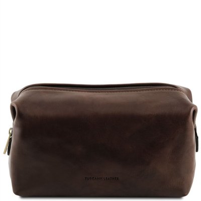 Smarty - шкіряна косметична сумка - великі розміри TL141219 Темно -коричневий TL141219 фото