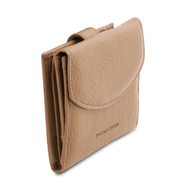 Calliope - Ексклюзивний 3 -кратний шкіряний гаманець для Coin Pocket TL142058 Шампанське TL142058 фото