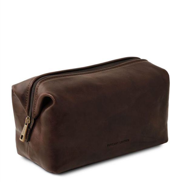 Smarty - шкіряна косметична сумка - великі розміри TL141219 Темно -коричневий TL141219 фото