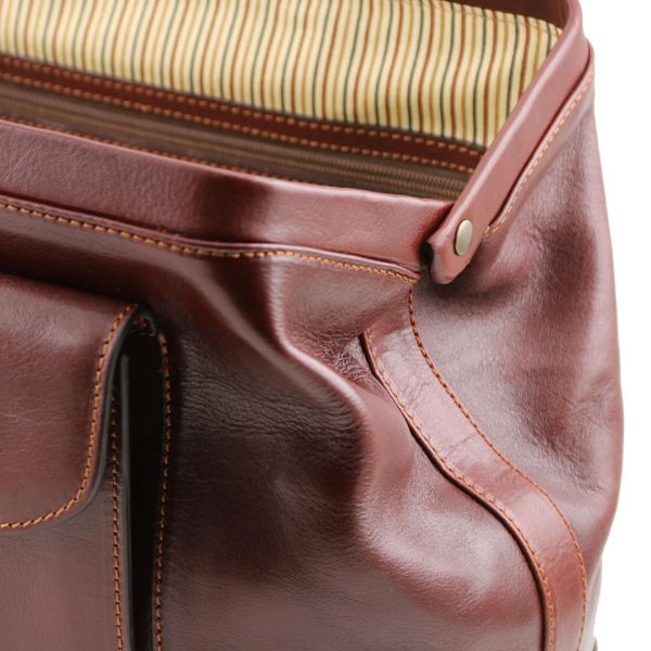 BERNINI - Ексклюзивна шкіряна сумка для лікаря TL142089 Темно -коричневий TL142089 фото