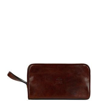 Фотографія Жіноча шкіряна косметичка Dopp Kit - All the Kings Men - Коричневий колір - Time Resistance 5196901W 5196901W - купити 91640 за 5 980 грн